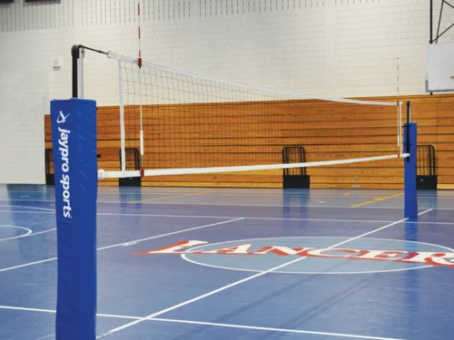 featherlite volleyball system in gym
