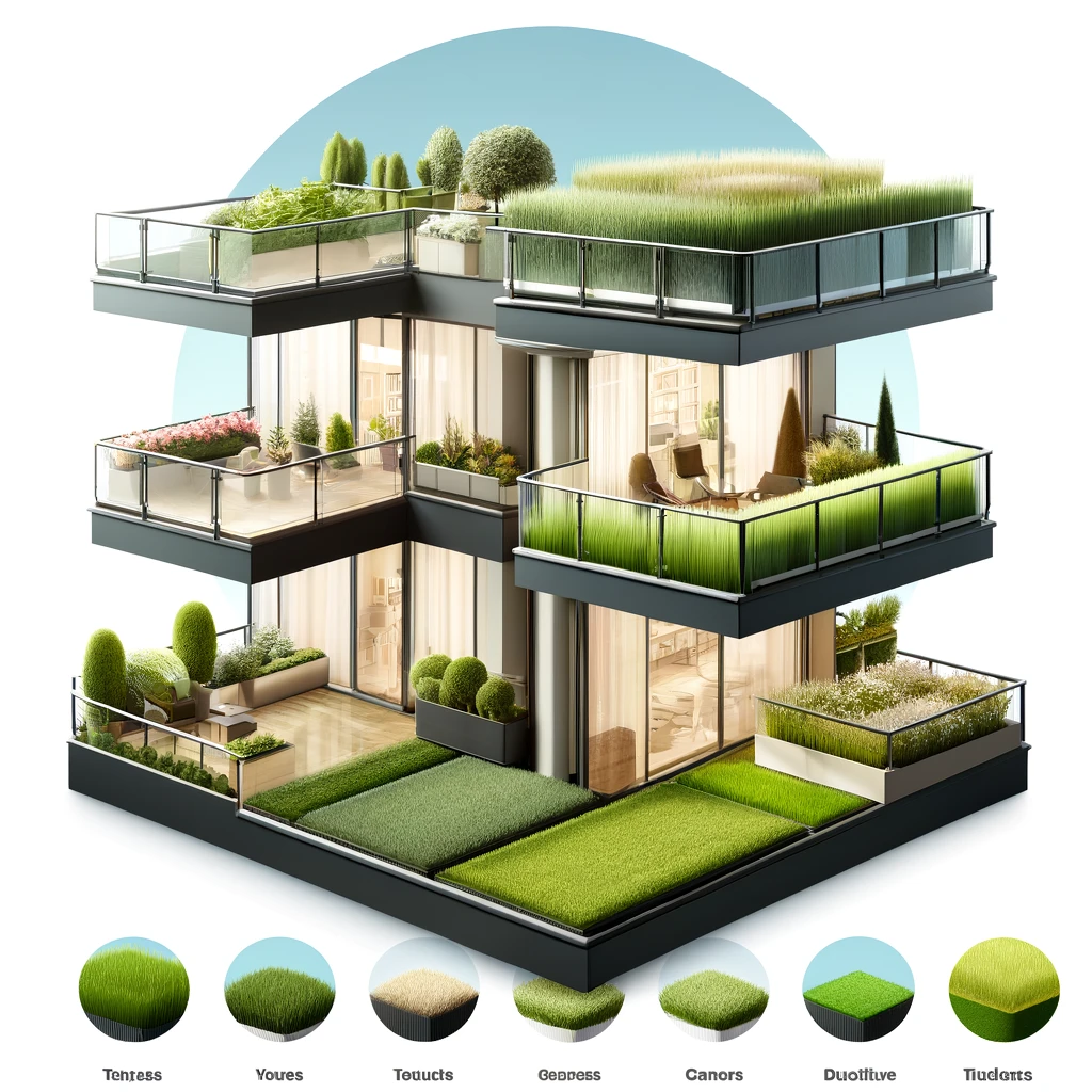 نجيل صناعي للبلكونة في مصر – خامات مناسبة للمساحات الصغيرة وسهلة التنظيف