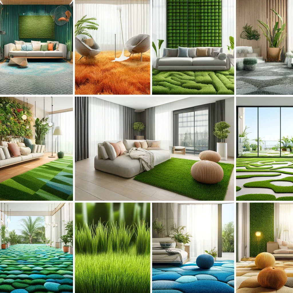 نجيل صناعي ديكوري – أشكال وتصميمات للمساحات الخارجية والديكور