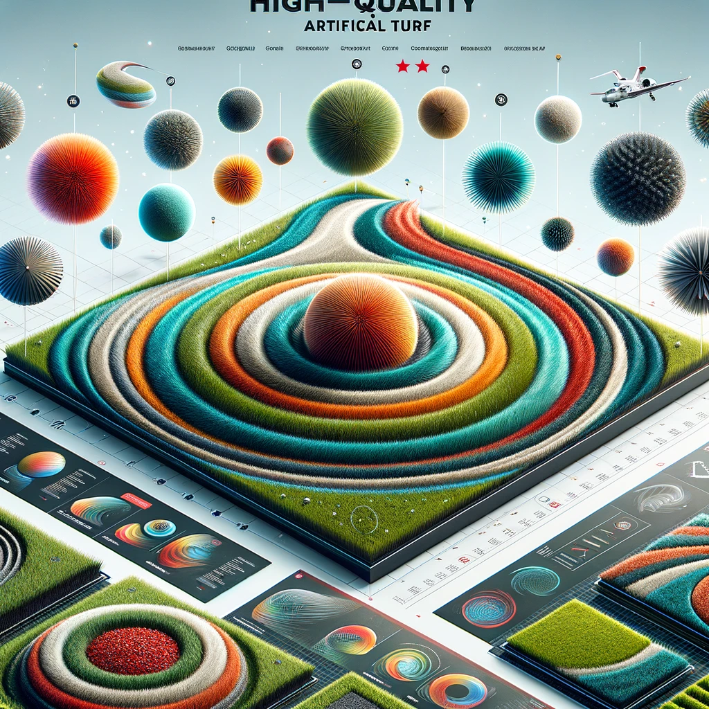 نجيل صناعي تركي – عينات توضح اختلاف درجات الأخضر والكثافة